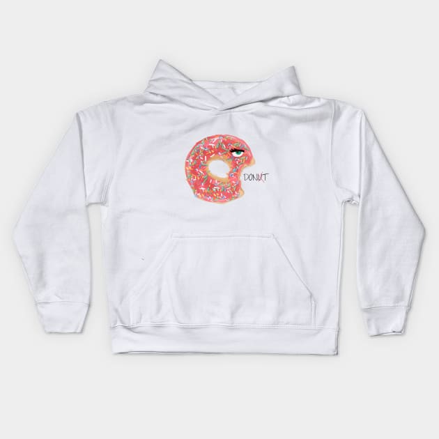 DONUT Kids Hoodie by analydiego